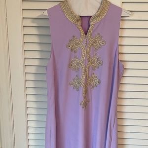 Lilly Pulitzer JANE Maxi Dress in Lilac Purple Iris Gold